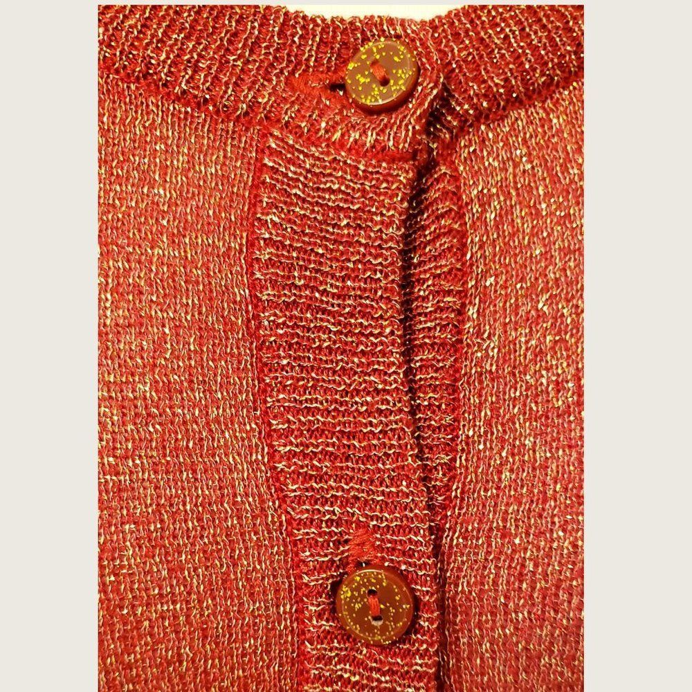 Basic Editions Metallic Cardigan - Picture 6 of 8